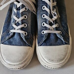 Balenciaga Blue Denim Sneakers